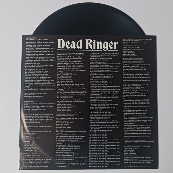 Vintage Meat Loaf Dead Ringer vinyl record, 1981 first pressing, original - Picture 7 of 11